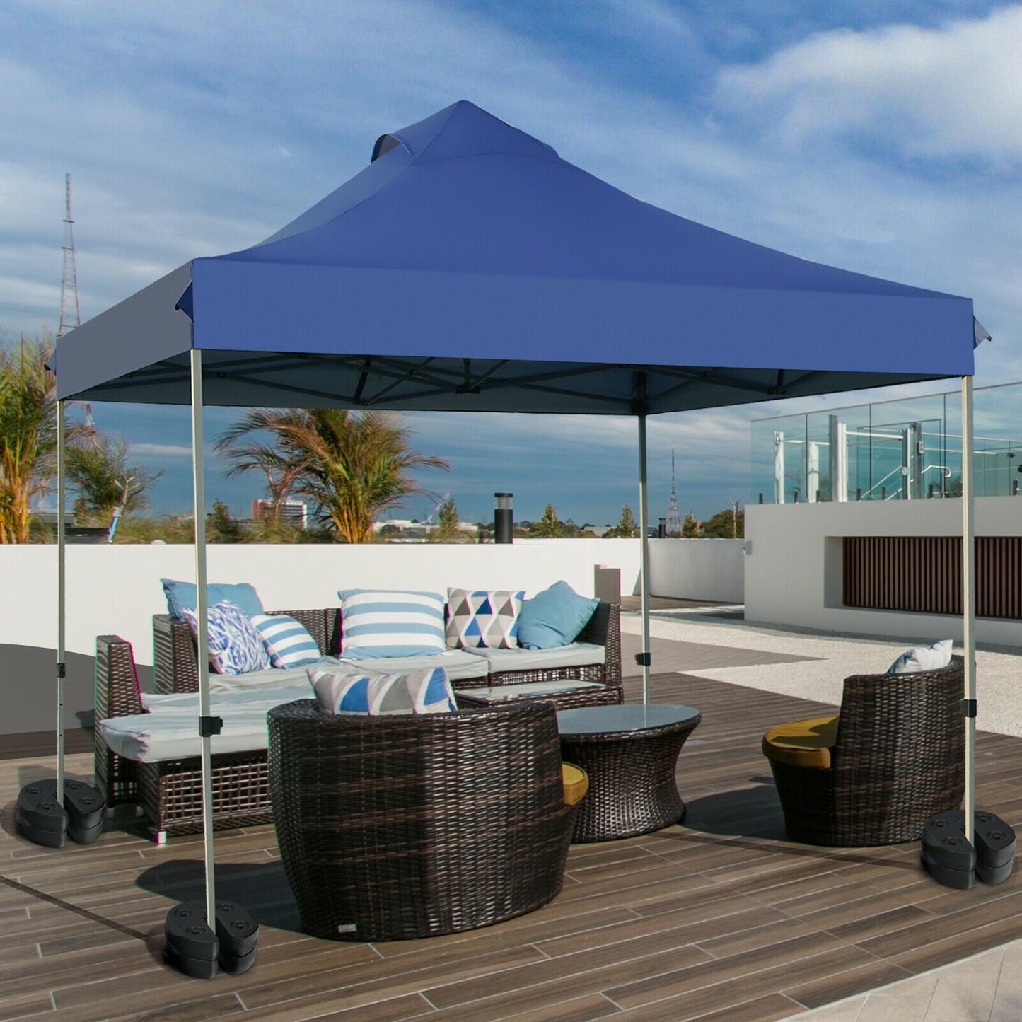 Set of 6 Canopy Weights 30lbs Weight Plate Kit with No-Pinch Design