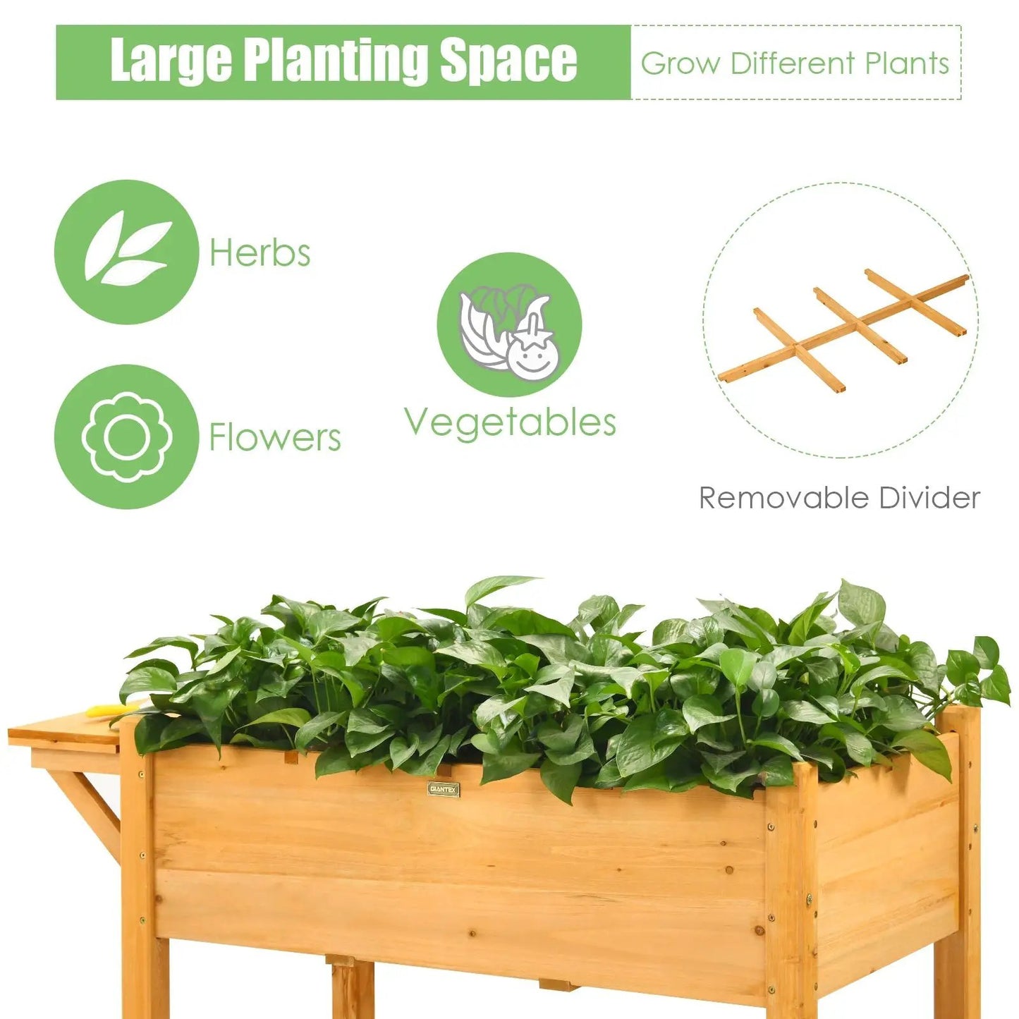 Elevated Planter Box Kit 8 Grids Raised Garden Bed with Folding Tabletop DirectDeals on Tampa Home & Garden Store
