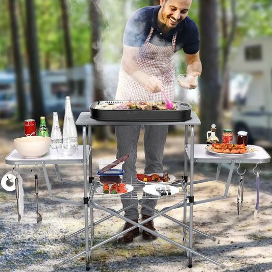 Foldable Outdoor BBQ Table Grilling Stand - Tampa Home & Garden Store