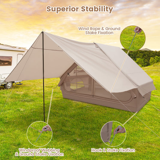 GemGear 4-6 Person Beige Inflatable Camping Tent with Porch and Carrying Bag on Tampa Home & Garden Store