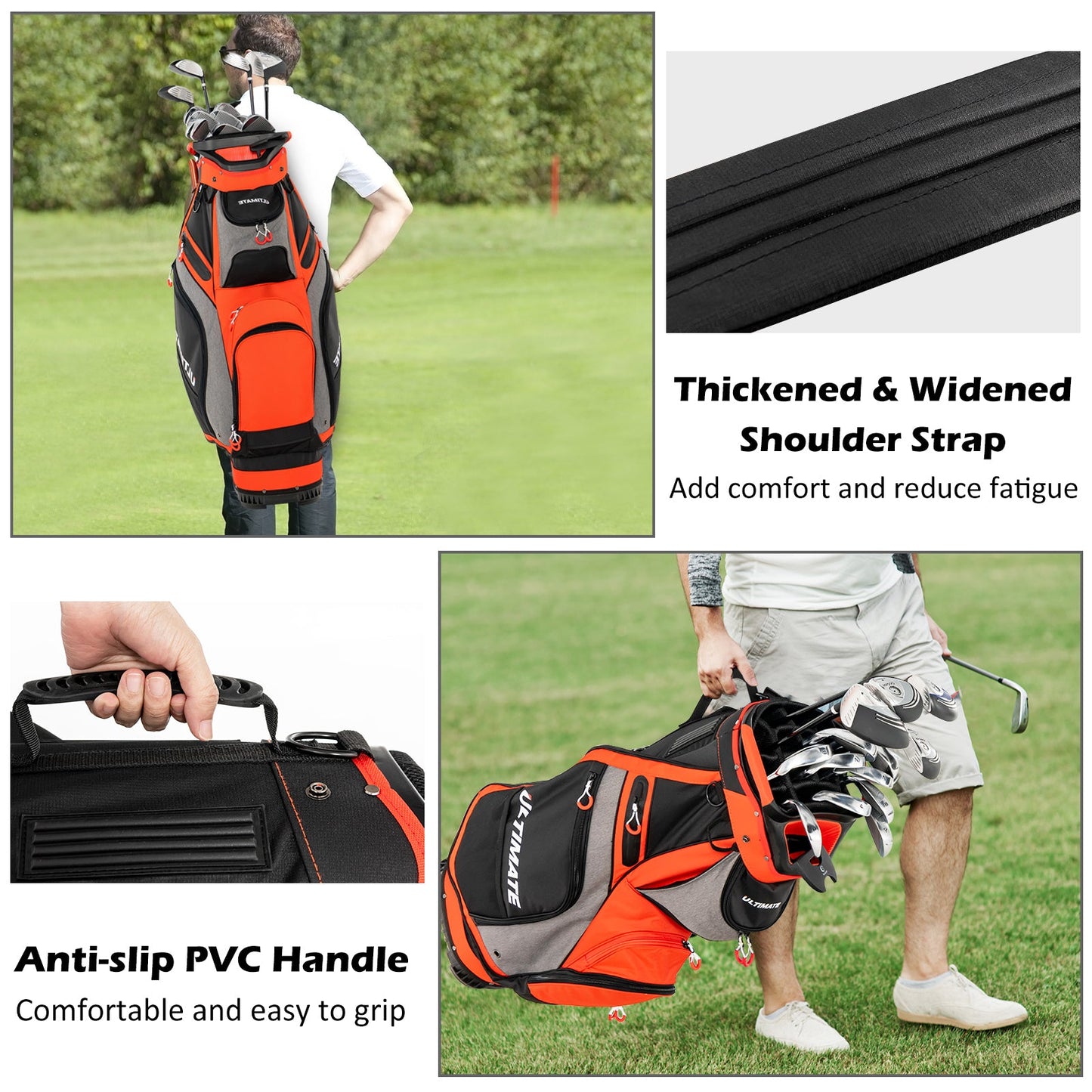 Golf Stand Bag with 14-way dividers and 7 pockets, DirectDeals bag on Tampa Home & Garden Store