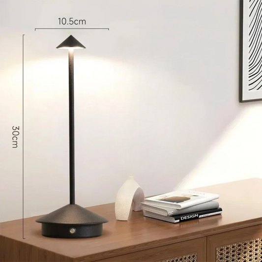 Aluminium LED Table Lamp with Touch Dimming | Rechargeable Cordless Lighting - Tampa Home & Garden Store