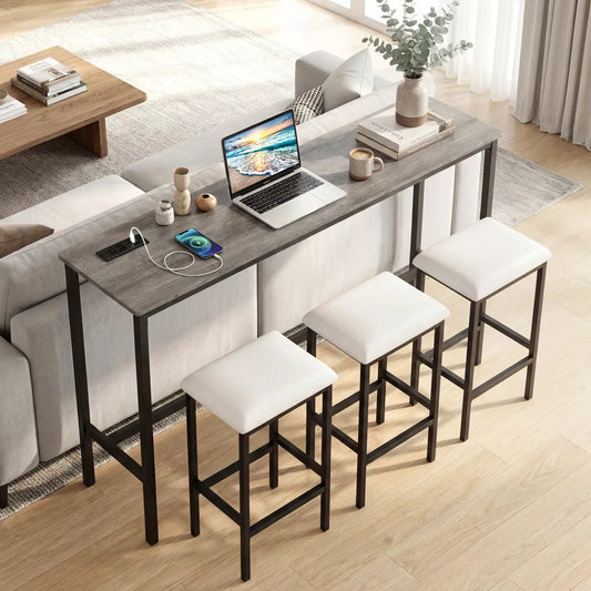 4 Piece Counter Height Bar Table with Stools