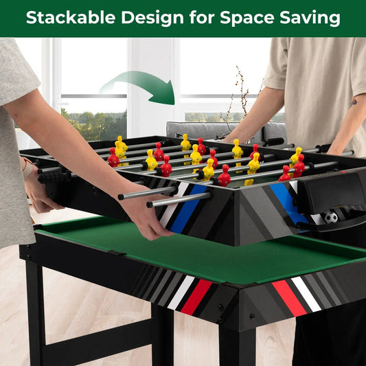 4-in-1 Multi Game Table with Pool Billiards by DirectDeals; black frame, green playing surface on Tampa Home & Garden Store