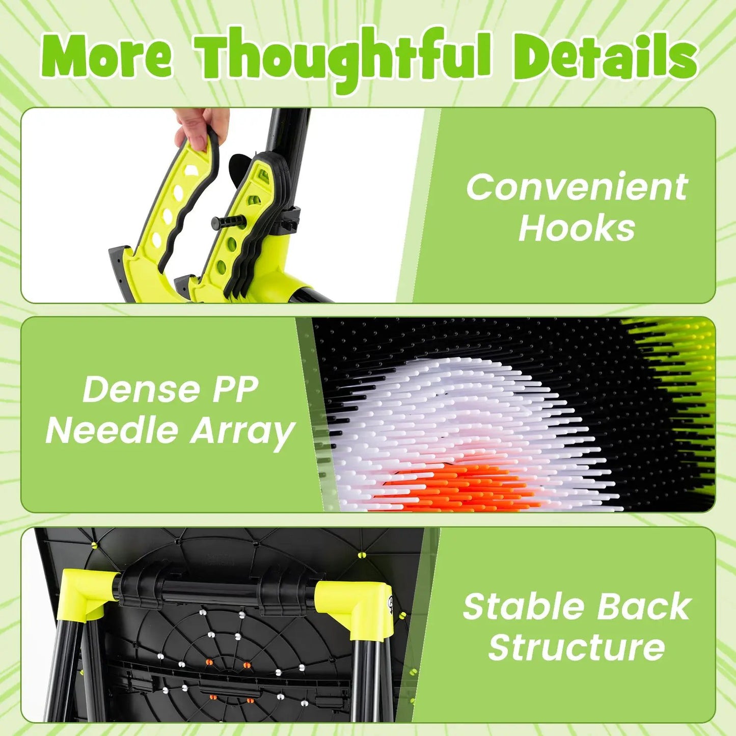 4 in 1 Throwing Target Set with Bristle Target in neon yellow and black by DirectDeals archery target on Tampa Home & Garden Store