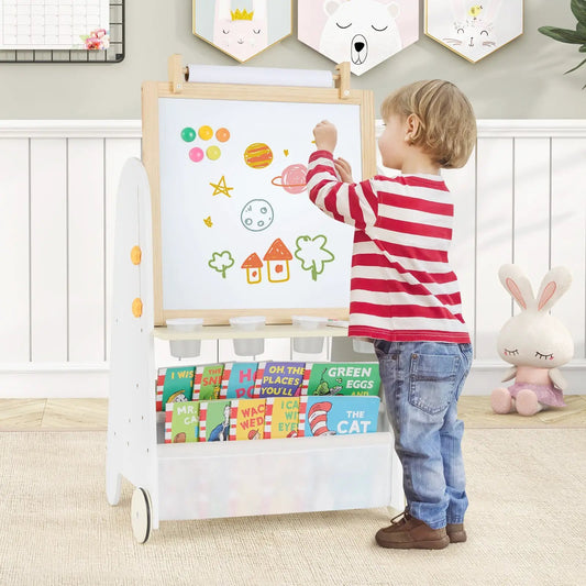4-in-1 Toddler Activity Table with Whiteboard by DirectDeals wood easel with whiteboard surface on Tampa Home & Garden Store