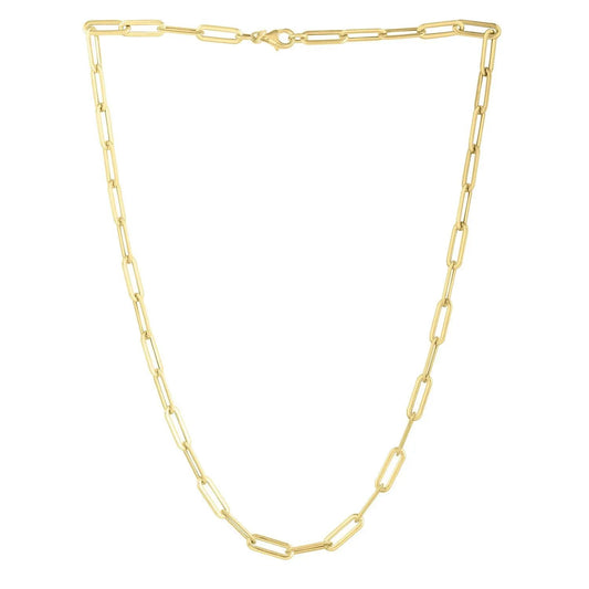 14k yellow gold paperclip chain necklace 18 inch by Bids on Tampa Home & Garden Store