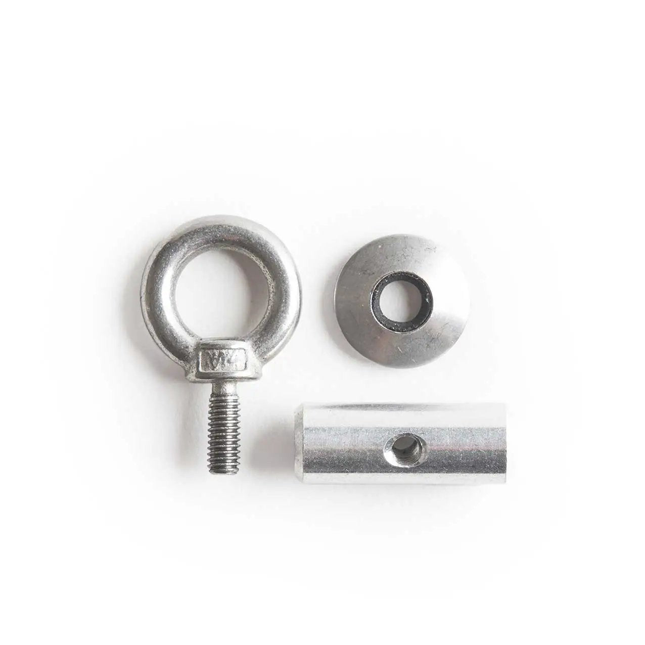 MoonShade 5/16 in Awning Rail Anchor kit with silver eye bolt, washer, and sleeve on Tampa Home & Garden Store