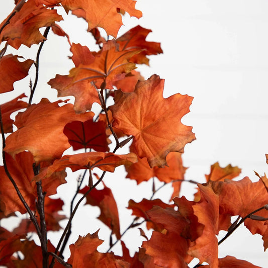 Autumn Rustic Maple artificial fall tree 5 ft orange leaves Nearly Natural on Tampa Home & Garden Store
