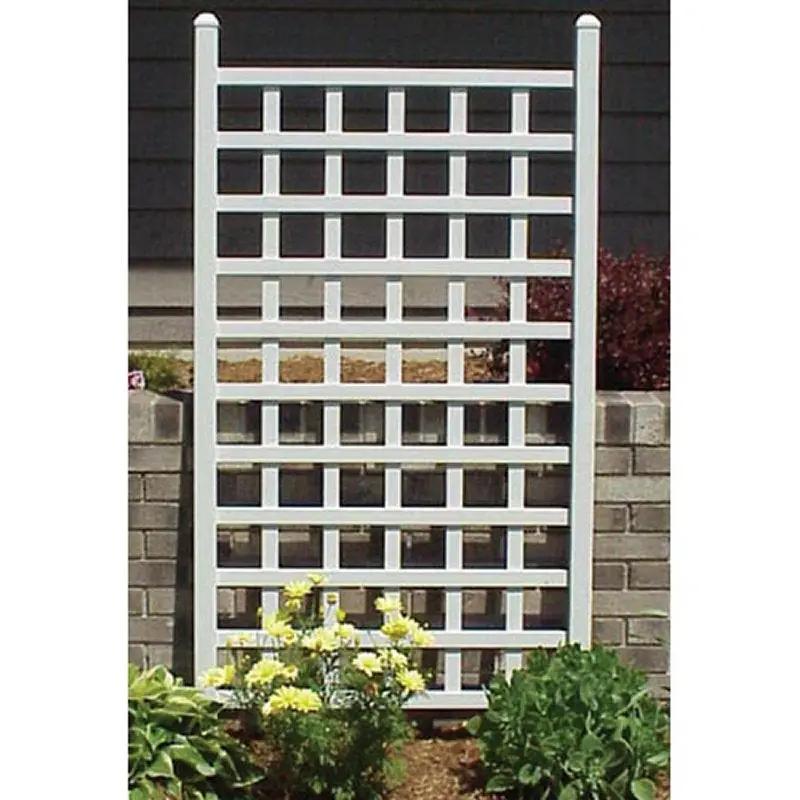 5 ft white vinyl garden trellis with lattice design on Tampa Home & Garden Store