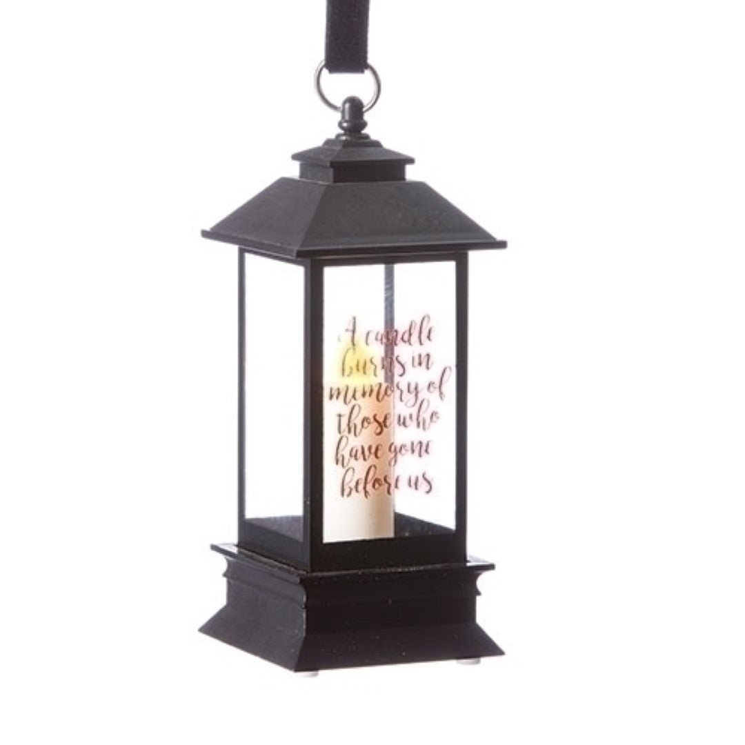 5 inch Black Memorial Lantern with LED Candle - Tampa Home & Garden Store