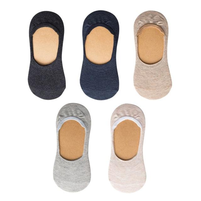 Stevvex 5-pair ankle socks set in assorted colors; cotton invisible no-show socks for women on Tampa Home & Garden Store