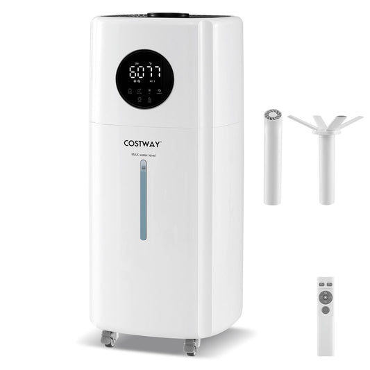5.5Gal Humidifier with 360° Nozzles and Wheels for Large Room-White - Tampa Home & Garden Store