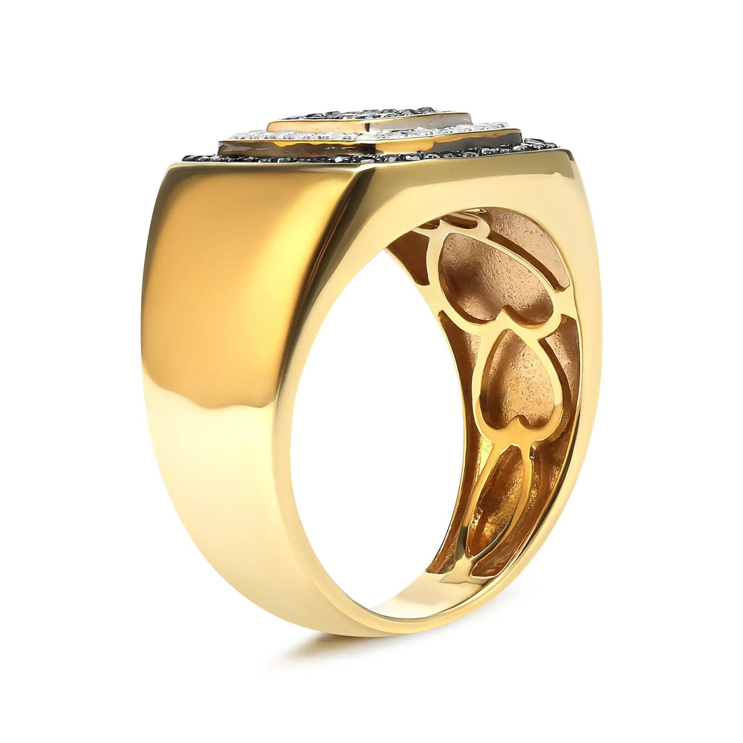 Men's 10K yellow gold ring with 3/4 Cttw black and white treated diamonds 10, Bids.com on Tampa Home & Garden Store