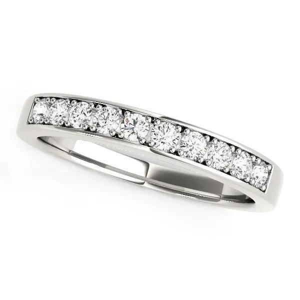 14k white gold diamond wedding band with channel-set diamonds, 1/4 cttw, Bids.com on Tampa Home & Garden Store