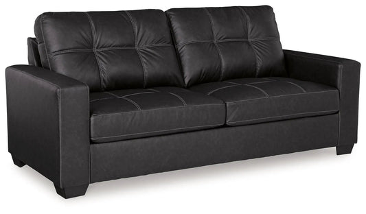 Barlin Mills sofa black leatherette stationary stitched cushions by Unique Piece Furniture on Tampa Home & Garden Store