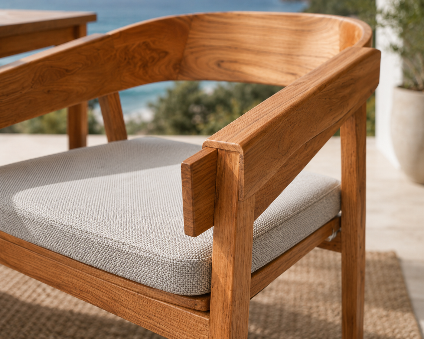 Teak Round Back Arm Chair Made in Indonesia