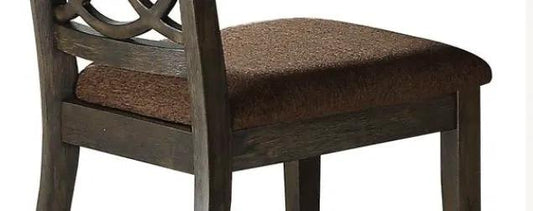 Jameson Side Chair set of 2 in espresso wood with upholstered seats on Tampa Home & Garden Store