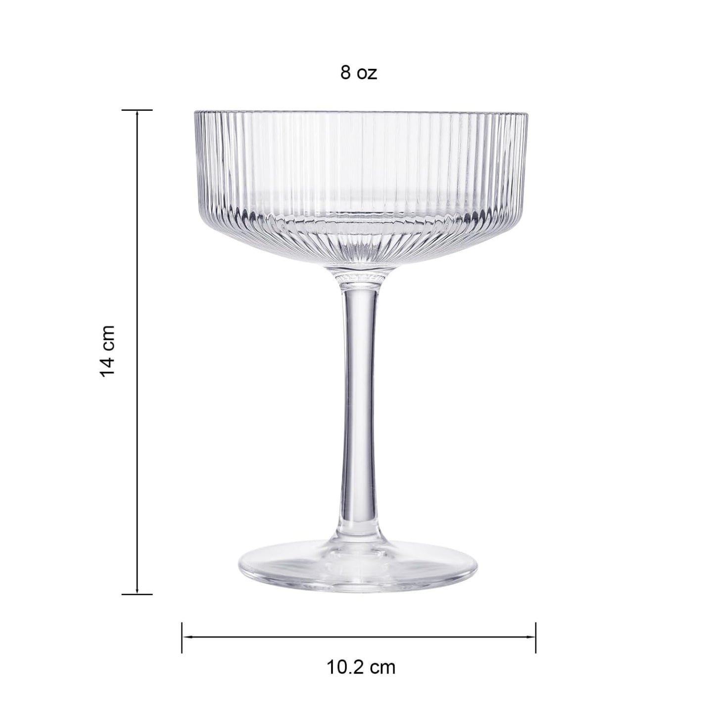 The Barcelona Acrylic Champagne Coupe Set of 4