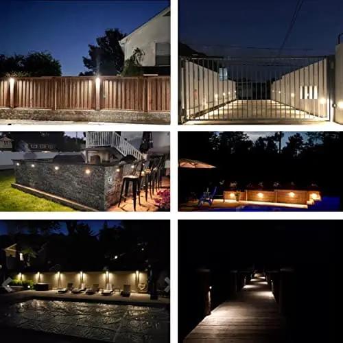 STLA12 6 Pack Low Voltage 12V LED Landscape Deck Light, Outdoor Retaining Wall Lights, IP65 Waterproof Step Lights, for Stair Lighting and Yard Patio Pathway Walkway (2700K) - Tampa Home & Garden Store