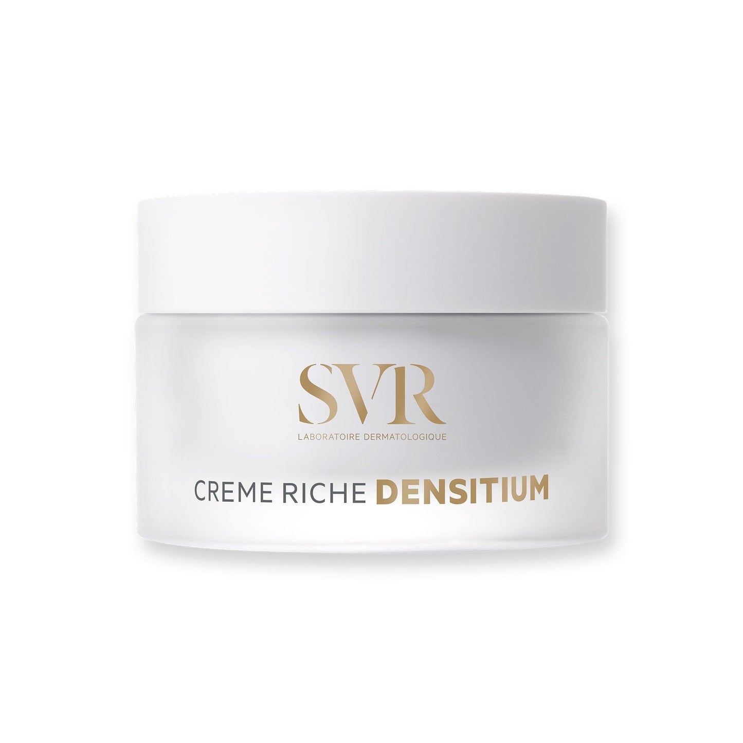 SVR Creme Riche DENSITIUM face cream jar on white background with gold logo on Tampa Home & Garden Store