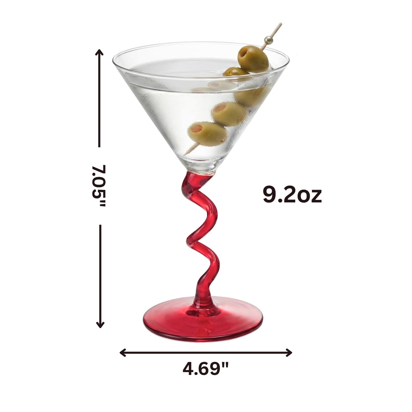 Spiral Stem Martini Glasses and Premium Barware