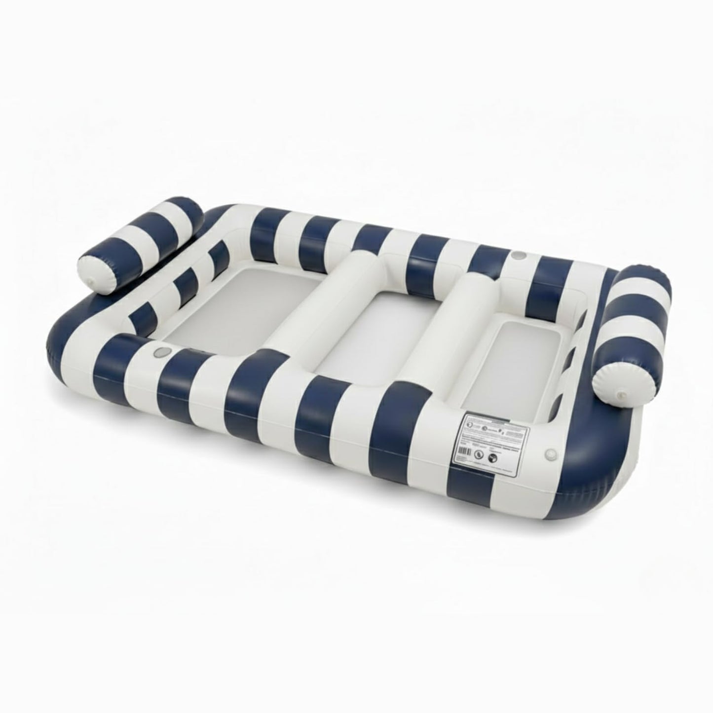 Navy Blue Twin Hammock Pool Float And Drink Cups