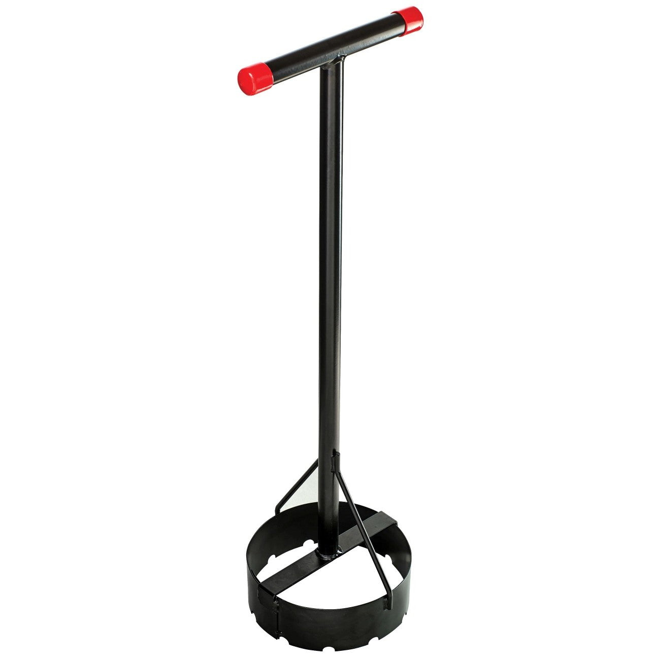 7-in Sprinkler Donut Sod Cutter Orbit Irrigation, black pole with red end caps and circular base on Tampa Home & Garden Store