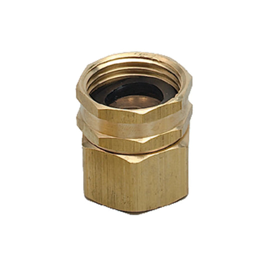 Brass 3/4 in FPT to FHT swivel hose fitting with hex nut Orbit Irrigation on Tampa Home & Garden Store