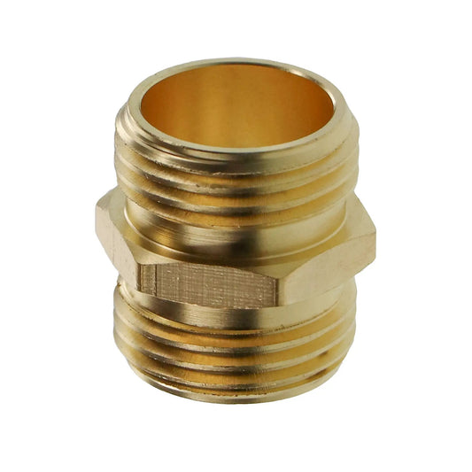 Brass three-quarter inch MHT hex nipple for garden hose fittings Orbit Irrigation on Tampa Home & Garden Store