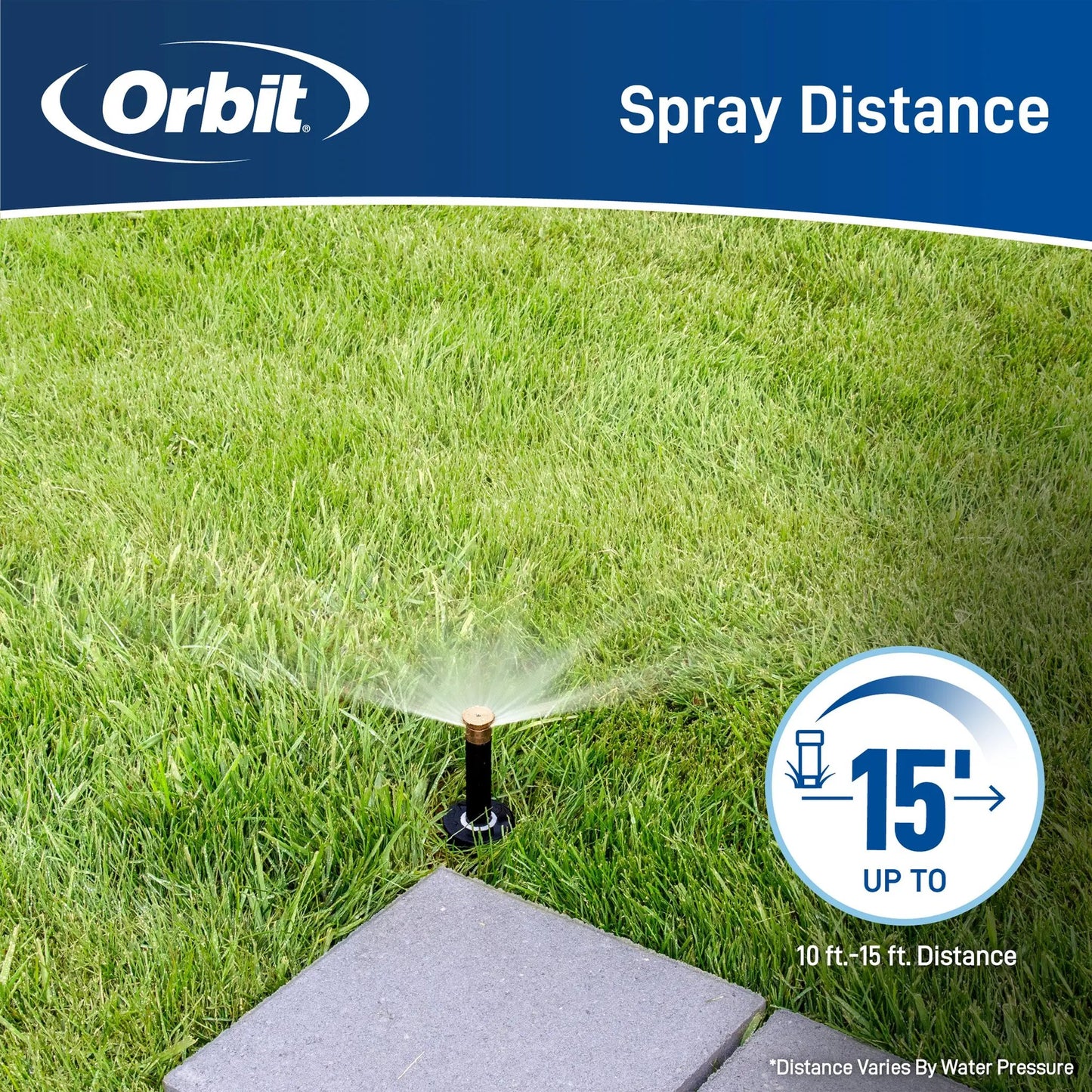 12 inch Orbit Irrigation 400 Series spray head with brass nozzle non-pressure regulating on Tampa Home & Garden Store