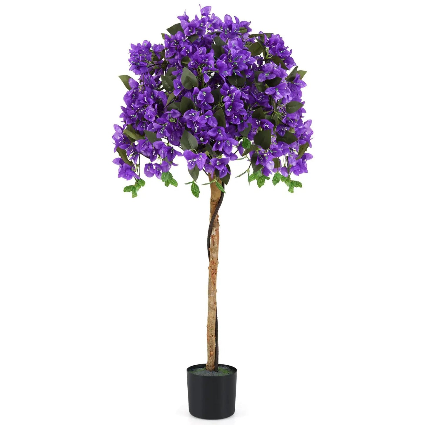 4.5 ft artificial azalea tree with purple blossoms in cement pot DirectDeals on Tampa Home & Garden Store