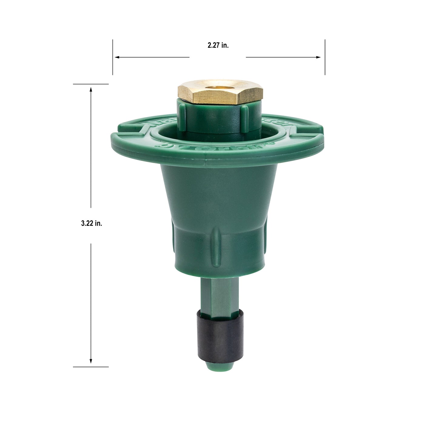 Plastic green pop-up flush head with brass nozzle 54027 Orbit Irrigation sprinkler head on Tampa Home & Garden Store
