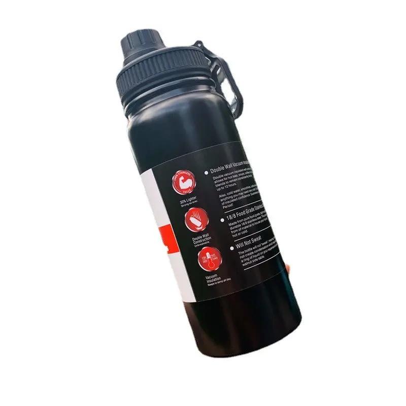 Grande bouilloire de sport d'extérieur de grande capacité, tasse isolée en acier inoxydable 304, tasse spatiale portable créative
