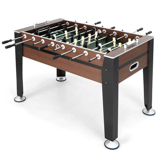 54 Inch Indoor Foosball Table by DirectDeals with walnut wood cabinet and black legs on Tampa Home & Garden Store