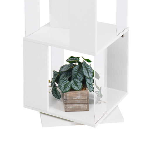 6-layer rotating acrylic board simple bookshelf, multi-functional creative bookshelf for students in the living room - Tampa Home & Garden Store