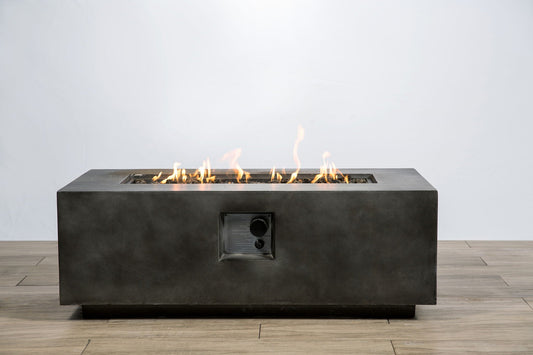Sleek Concrete Propane Outdoor Fire Pit Table