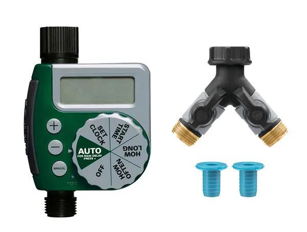 Hose timer with Y Hydro-Seal by Orbit Irrigation and Y-splitter on Tampa Home & Garden Store