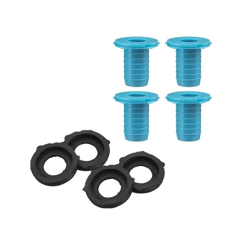 Hose Washer and HydroSeal Pack Orbit Irrigation with four blue HydroSeal ends on Tampa Home & Garden Store