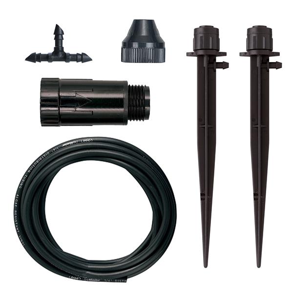 Planter Drip Irrigation Watering Kit Orbit Irrigation with tubing and stakes on Tampa Home & Garden Store