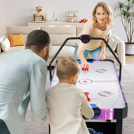 56-inch air hockey table with LED scoreboard, white finish on Tampa Home & Garden Store