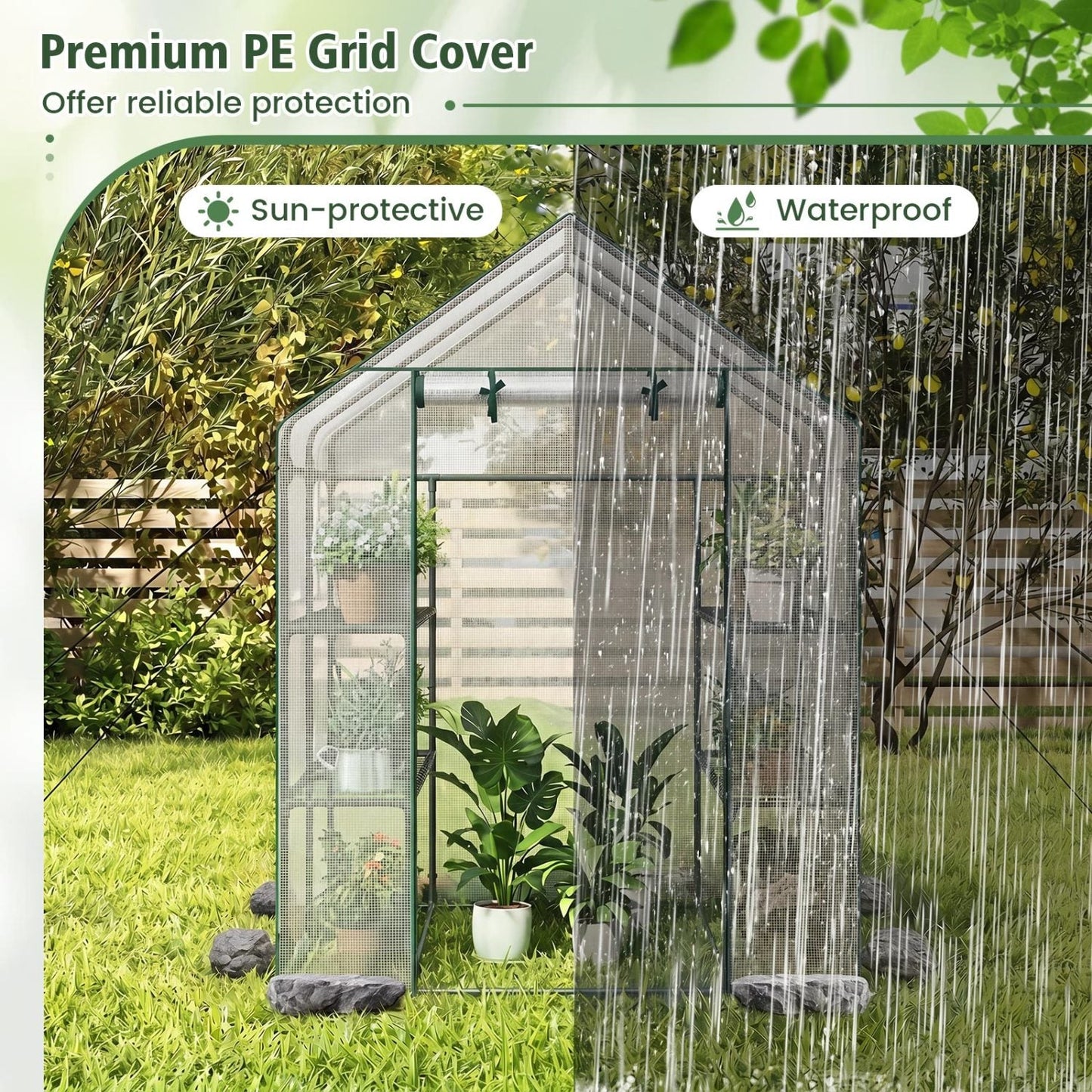 Walk-In Greenhouse with Observation Windows