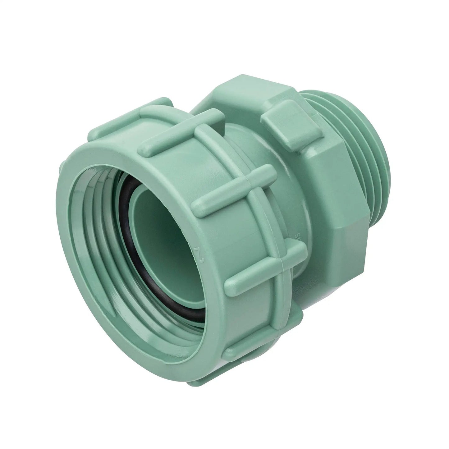 1 Inch MPT Swivel Adapter with O-Ring, Orbit Irrigation, green plastic on Tampa Home & Garden Store