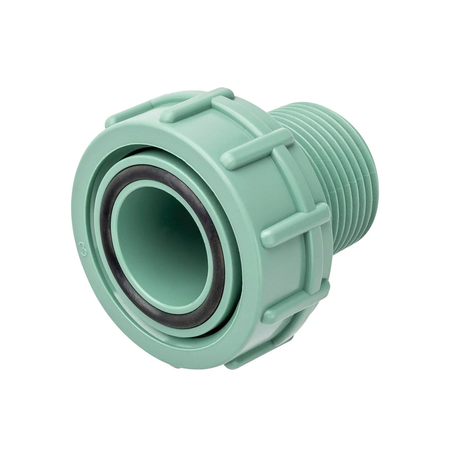 1 inch MPT swivel adapter, green plastic, sprinkler valve systems Orbit Irrigation on Tampa Home & Garden Store