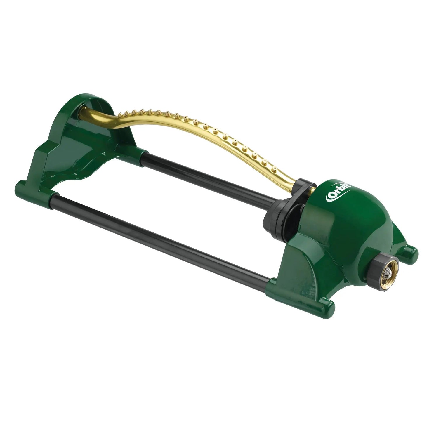 3600 Sq Ft Metal Oscillating Sprinkler Orbit Irrigation brass spray bar green housing on Tampa Home & Garden Store