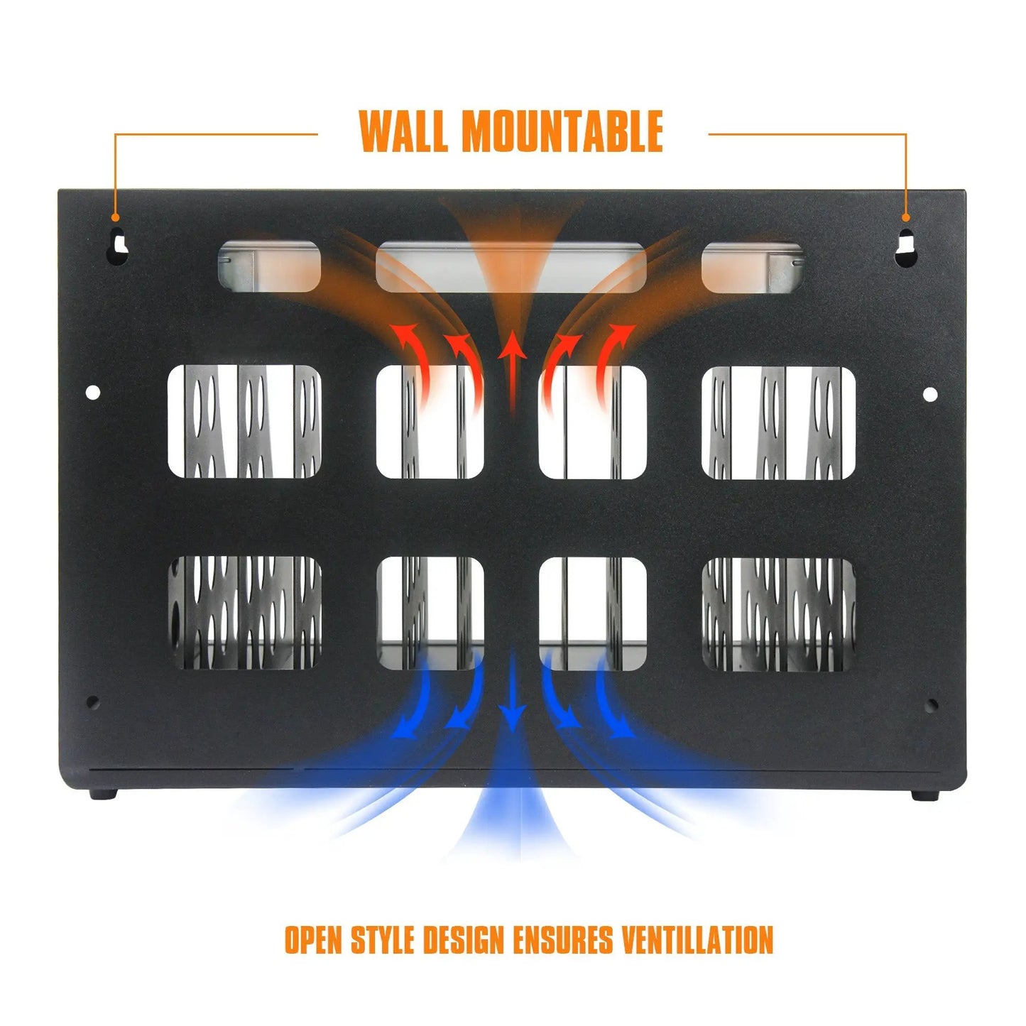 16 Bay Laptop Charging Cabinet Locking, black wall-mountable ventilation VIP Digital Presence on Tampa Home & Garden Store