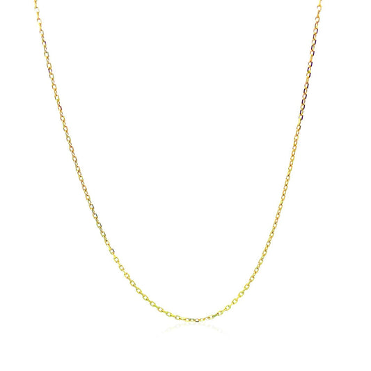 14k yellow gold diamond-cut cable link chain necklace 0.8mm by Bids.com on Tampa Home & Garden Store