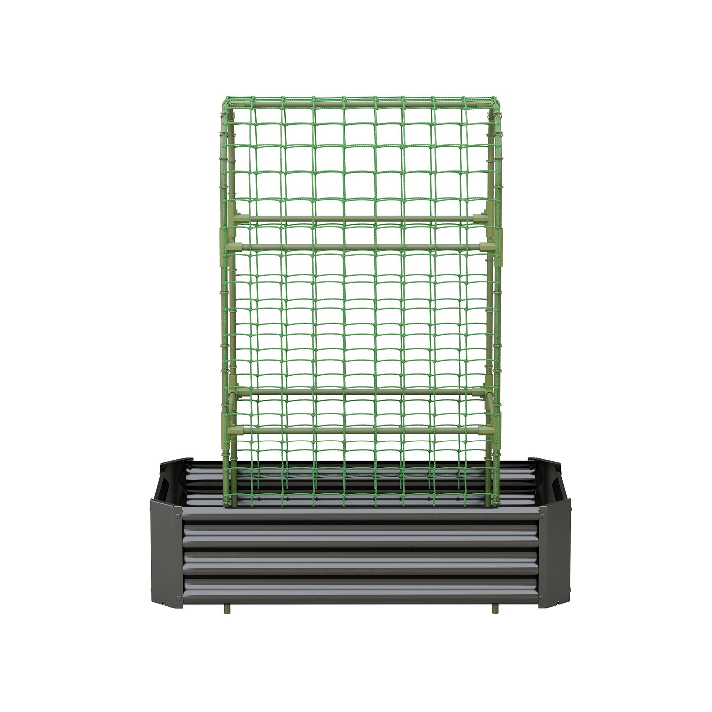 Outdoor Raised Garden Bed and Trellis Planter
