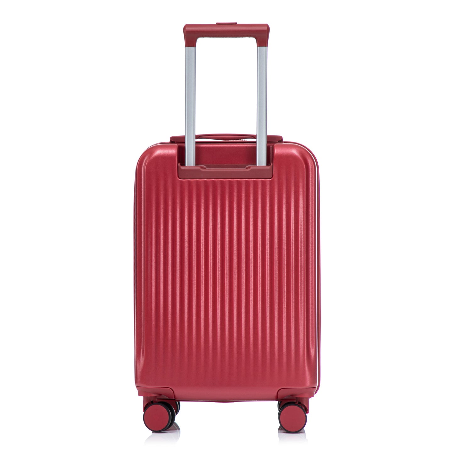 Red ABS spinner luggage with four wheels and telescoping handle HouseOfZazla luggage set on Tampa Home & Garden Store