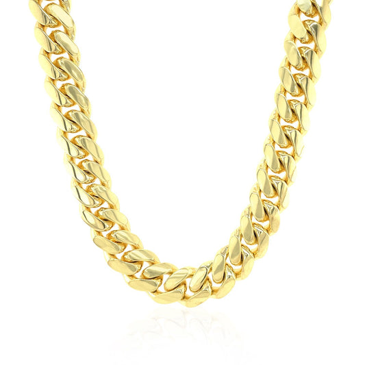 Miami Cuban link chain necklace, 9.25mm, 14k yellow gold, Bids.com on Tampa Home & Garden Store